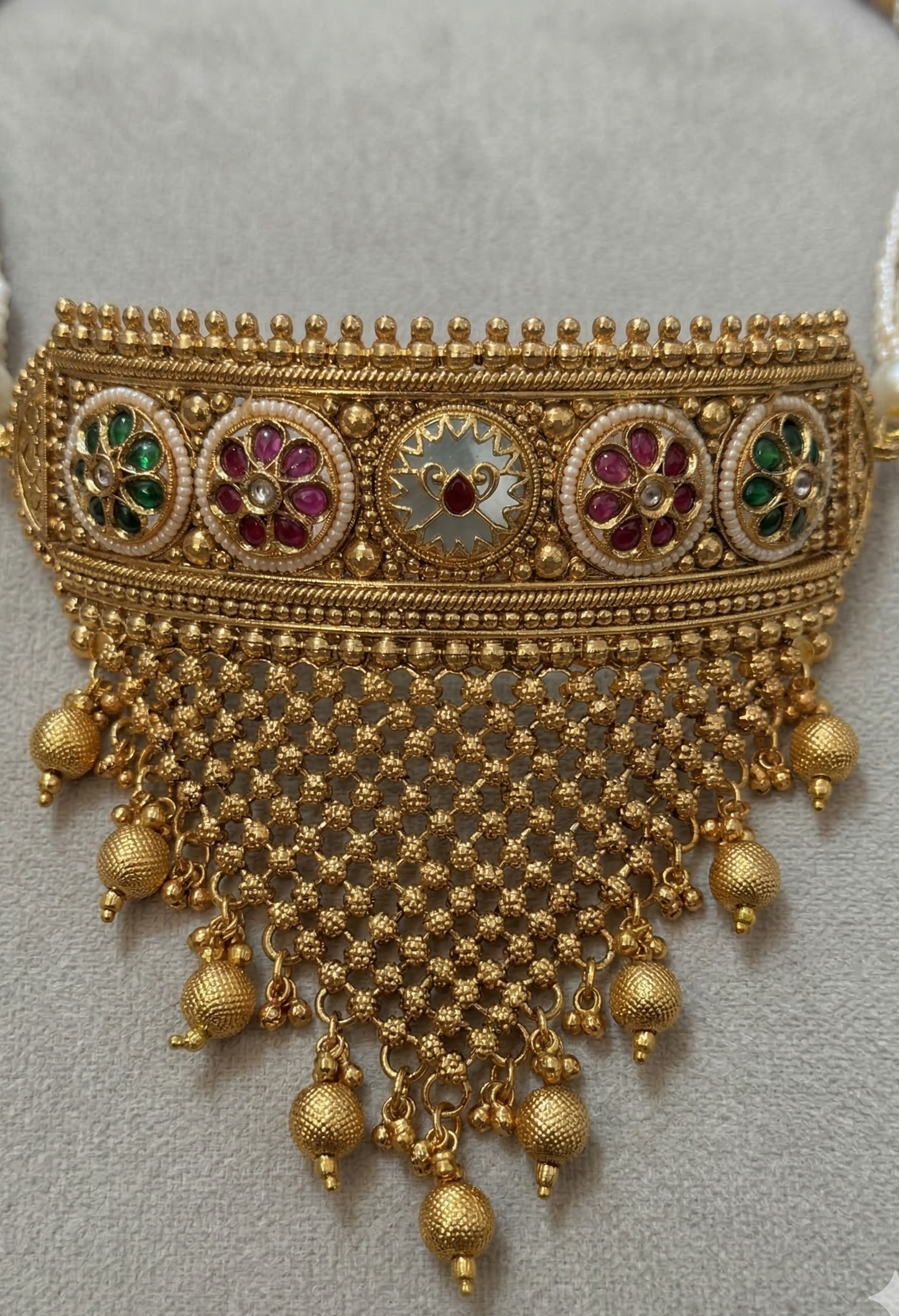 Royal Antique Hasli Style Choker with Matching Jhumkas
