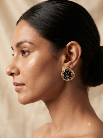Meenakari & Kundan Designer Choker Set with Matching Earrings