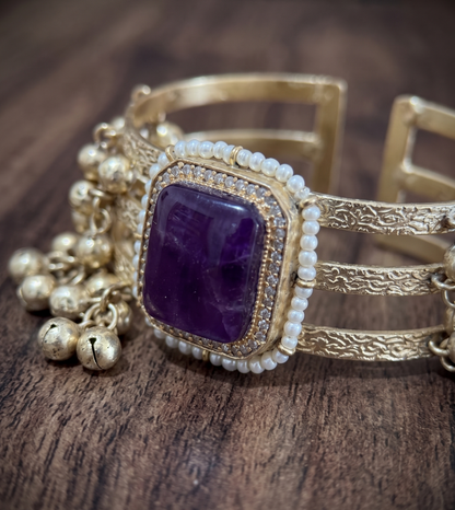 Triple-Band Handcrafted Brass Bangle - Available in 3 Colors