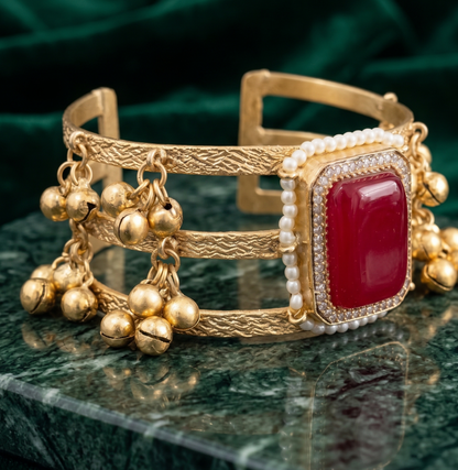 Triple-Band Handcrafted Brass Bangle - Available in 3 Colors