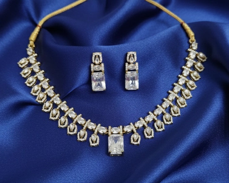 Royal Antique Gold Choker Set with Emerald-Cut Ruby Pink & Kundan Accents