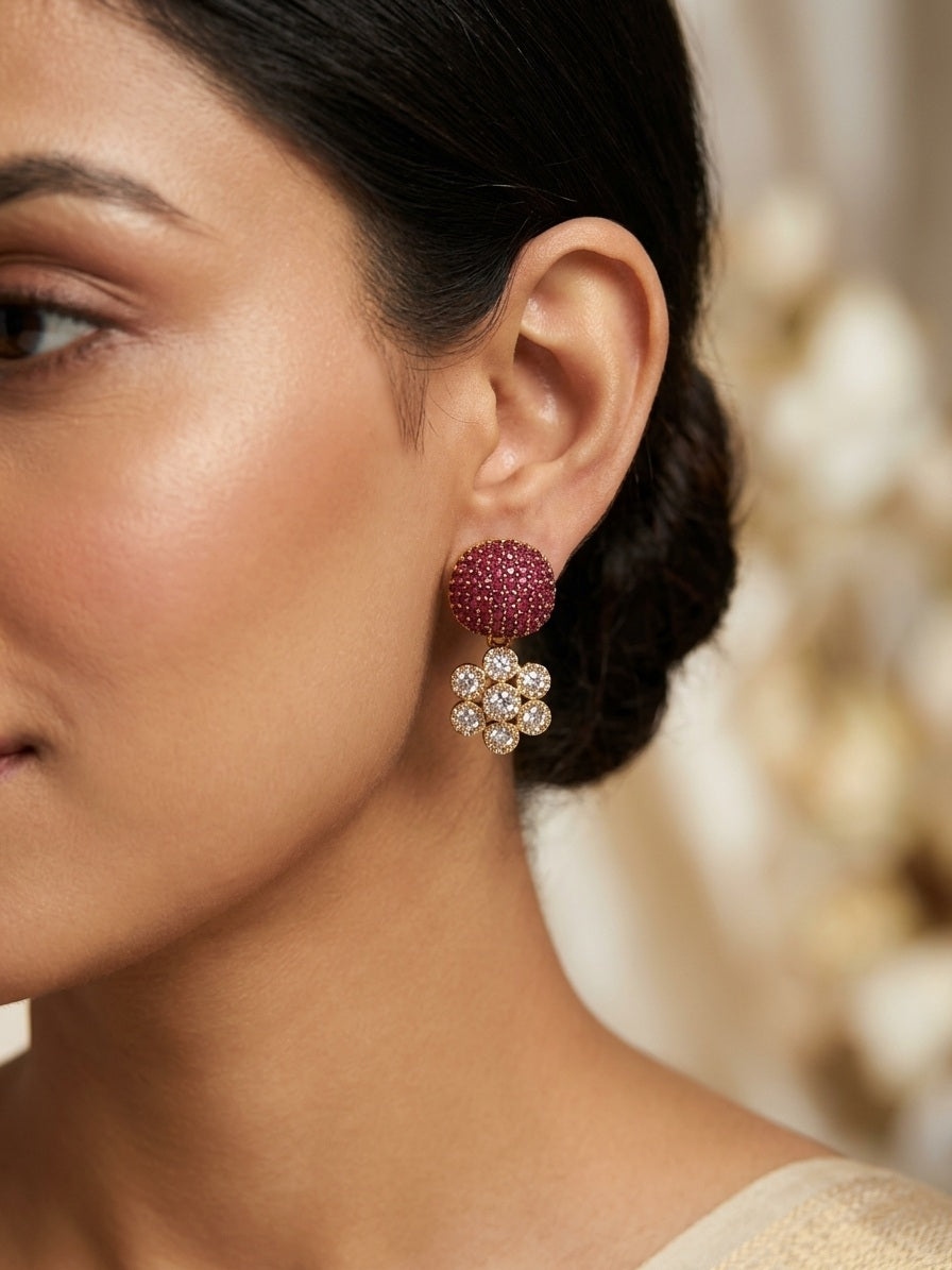 Kundan-Inspired Floral Multi-Color Beaded Choker Set with Earrings